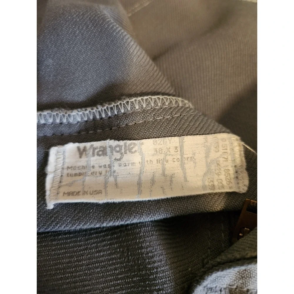 Wrangler Wrancher Dress Jeans Mens 36x34 Grey Western Trousers Made in USA 82GY